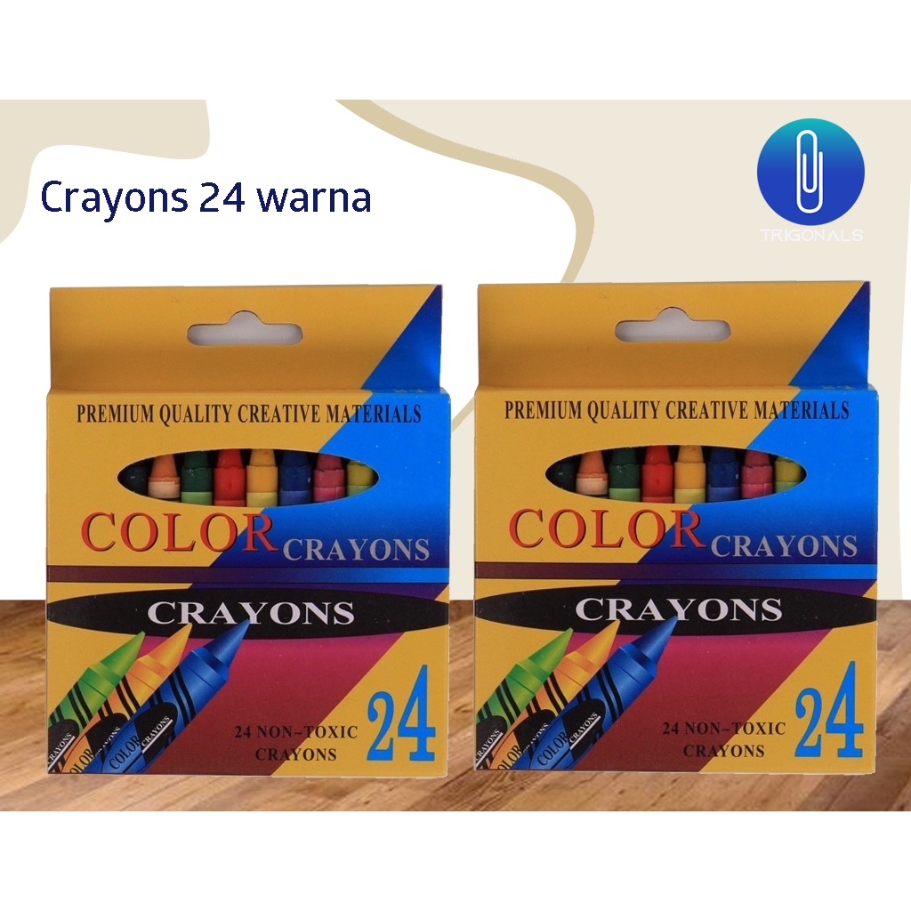 

Crayon Pensil Crayon 24 Warna / Crayon Set Anak 24 Pcs / ART Set