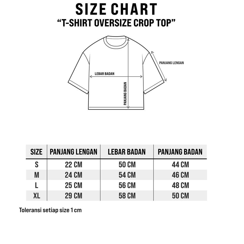 PTK.18Oc22т ▪ Oversize Crop Top Hysteria Hitam Kaos T-Shirt GAAAA