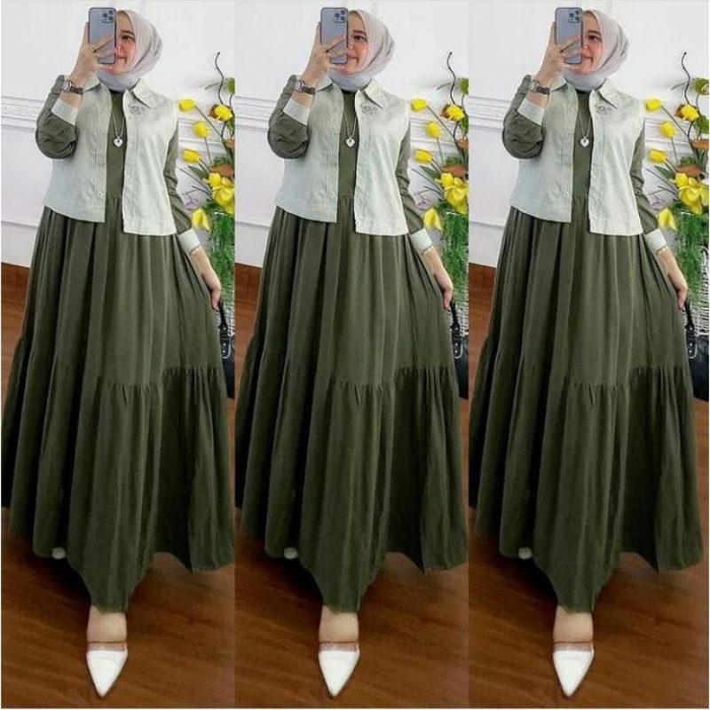 GAMIS 2IN1 SAKILA CARDIGAN CERUTY GAMIS BEST SELLER