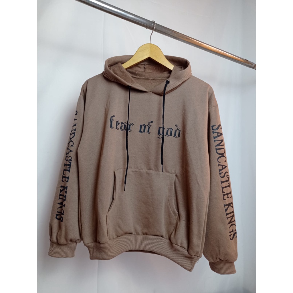 Hoodie  Wanita Pria Fear Of God Hoodie Oversize