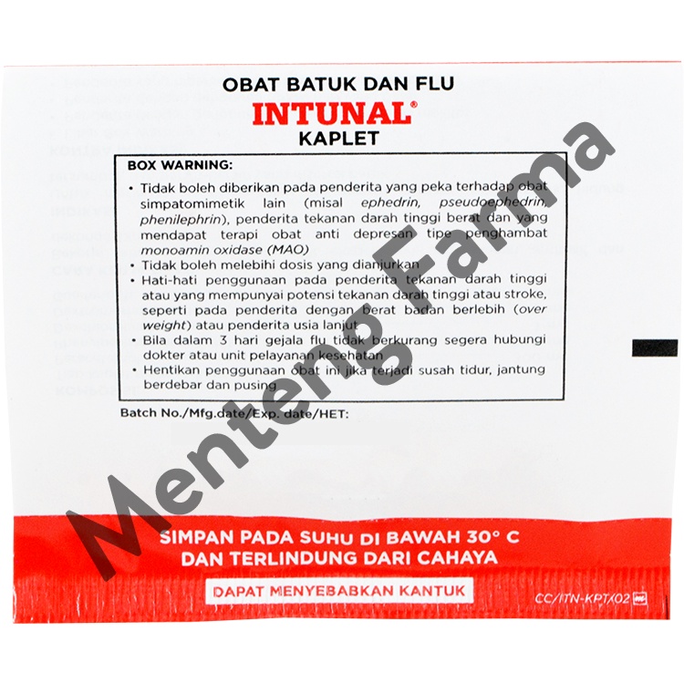 Intunal 4 Kaplet - Pereda Gejala Flu, Hidung Tersumbat, dan Bersin-bersin