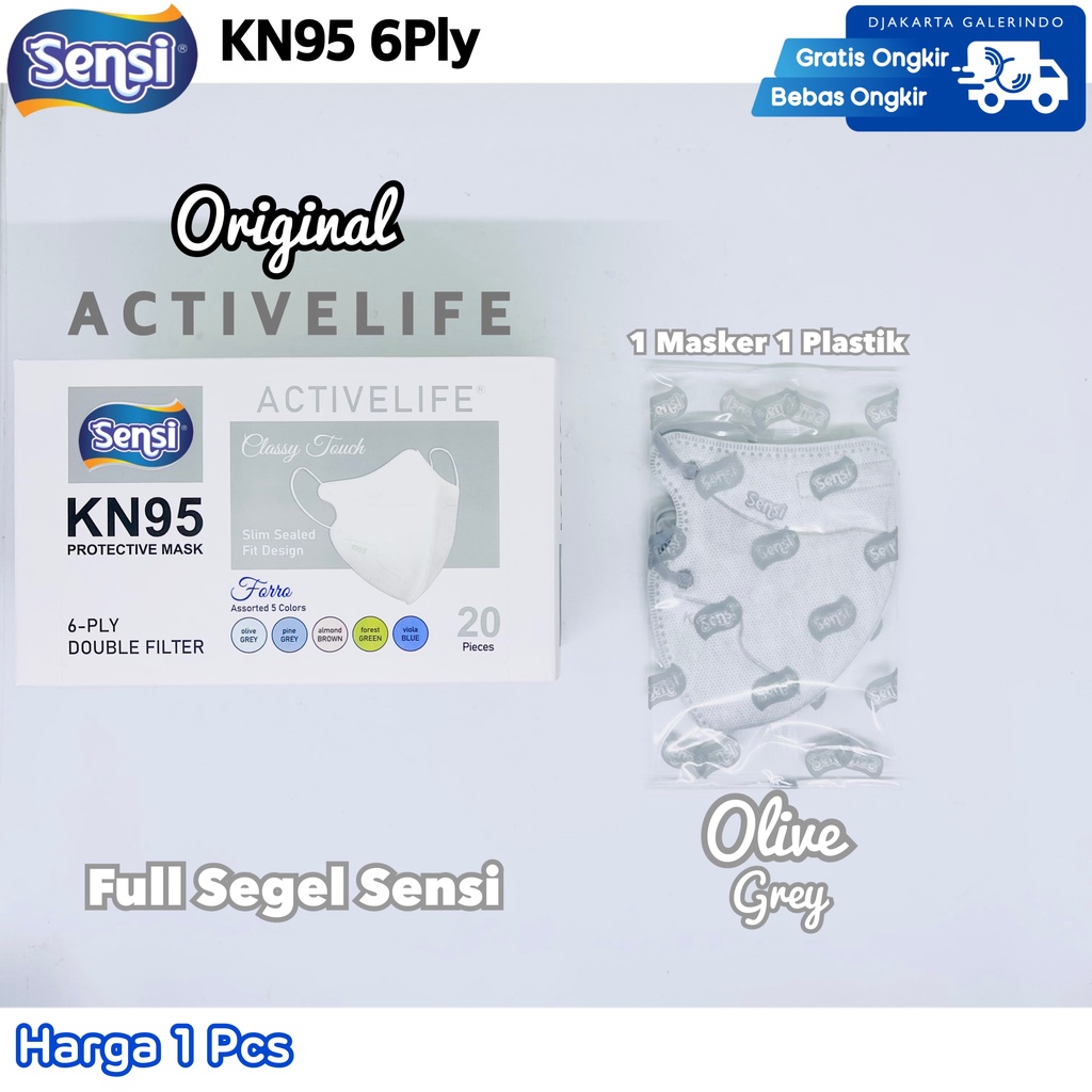 Masker SENSI KN95 ACTIVELIFE 6Ply Individual pack Original Sensi