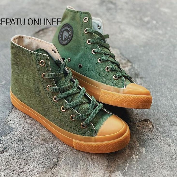 [CODEDB16] Sepatu ventela 70s gum high black army green white original Baru.datang