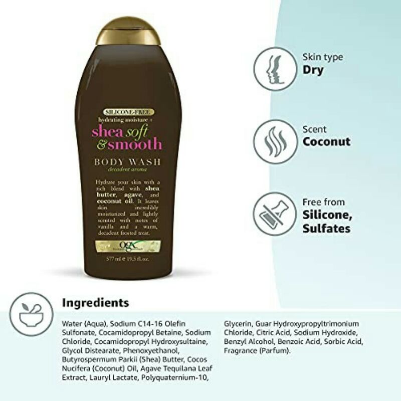 Ogx Shea soft & smooth body wash 577ml