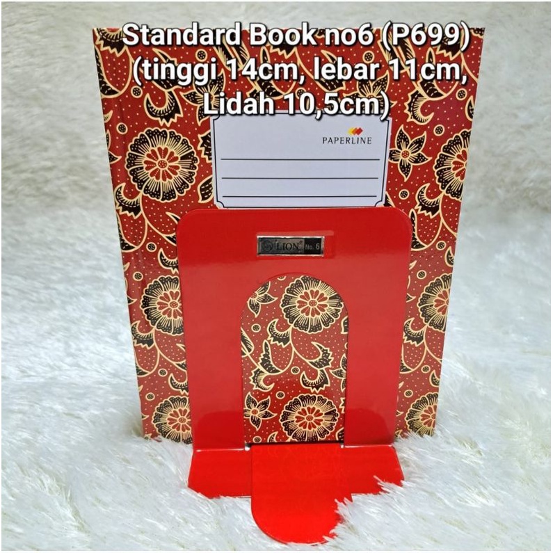 

(Sepasang)Standard Book/Penyangga Buku Lion no 6(Tinggi14, Lebar 11cm, Lidah 10,5cm)