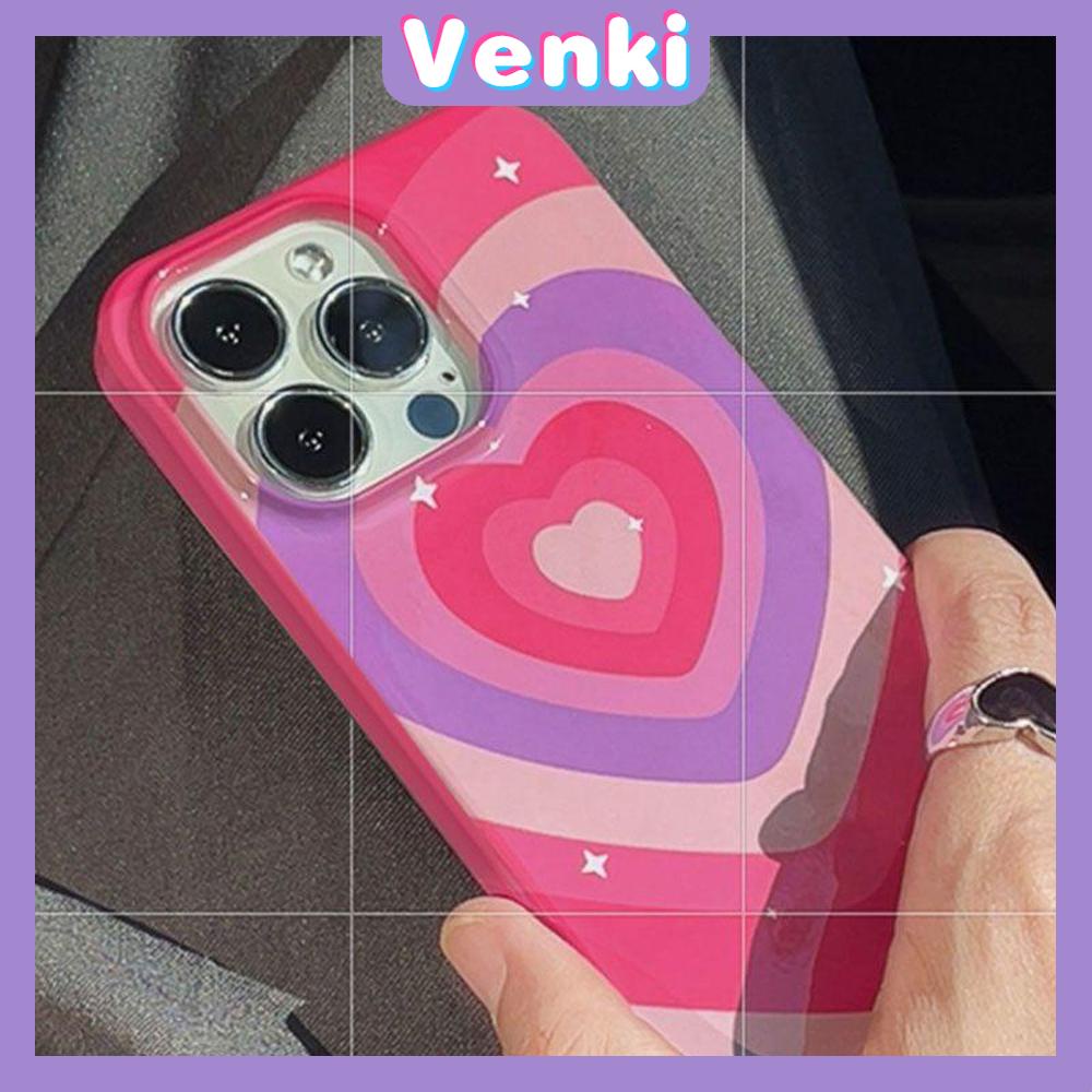 iPhone Case For 14 Series TPU Soft Case Magic Love Circles Glossy Pink Candy Case Camera Protection Shockproof For iPhone 14 13 12 11 Plus Pro Max 7 Plus X XR