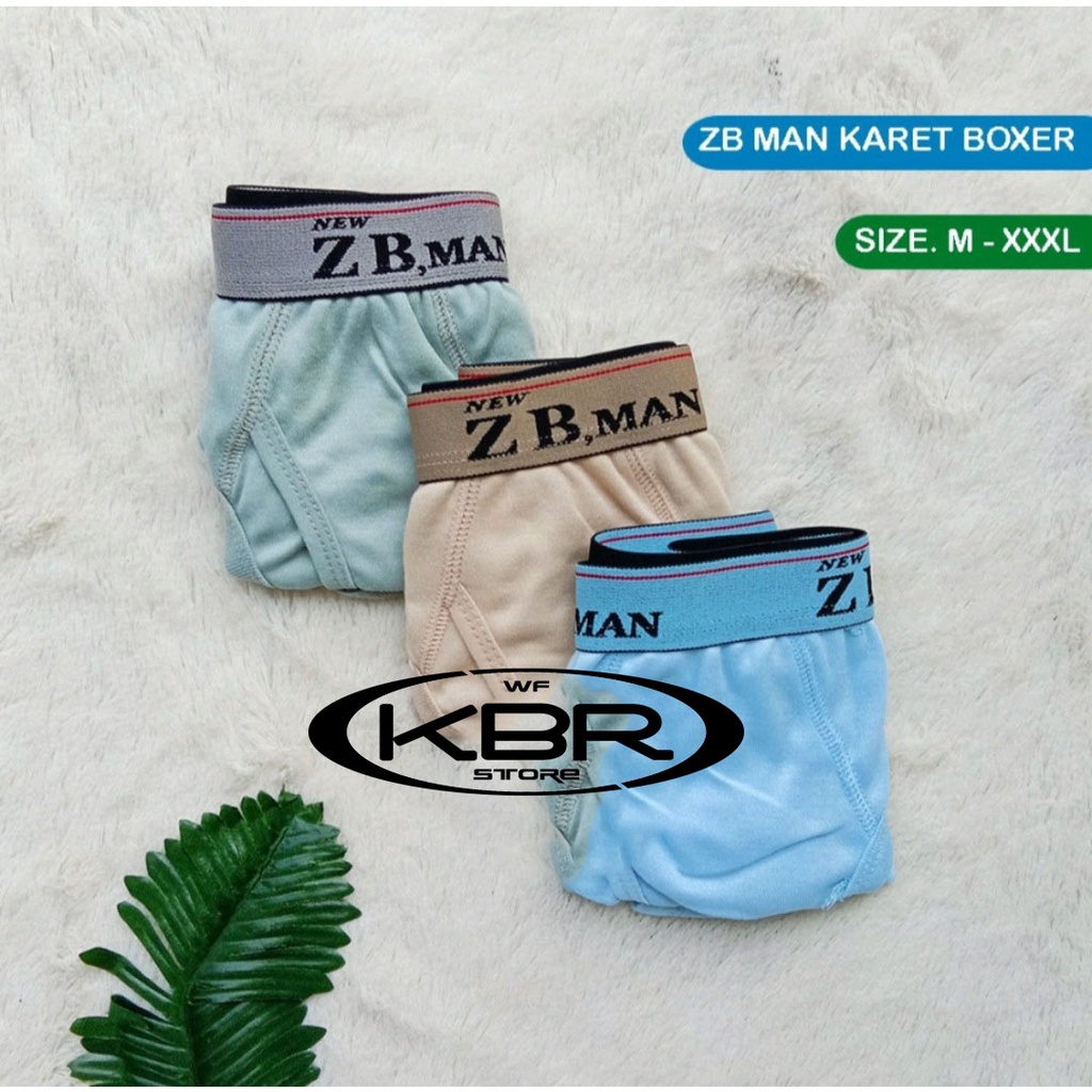 zb man isi 6 pcs / celana dalam pria dewasa isi 6 pcs / boxer pria dewasa / kbr store