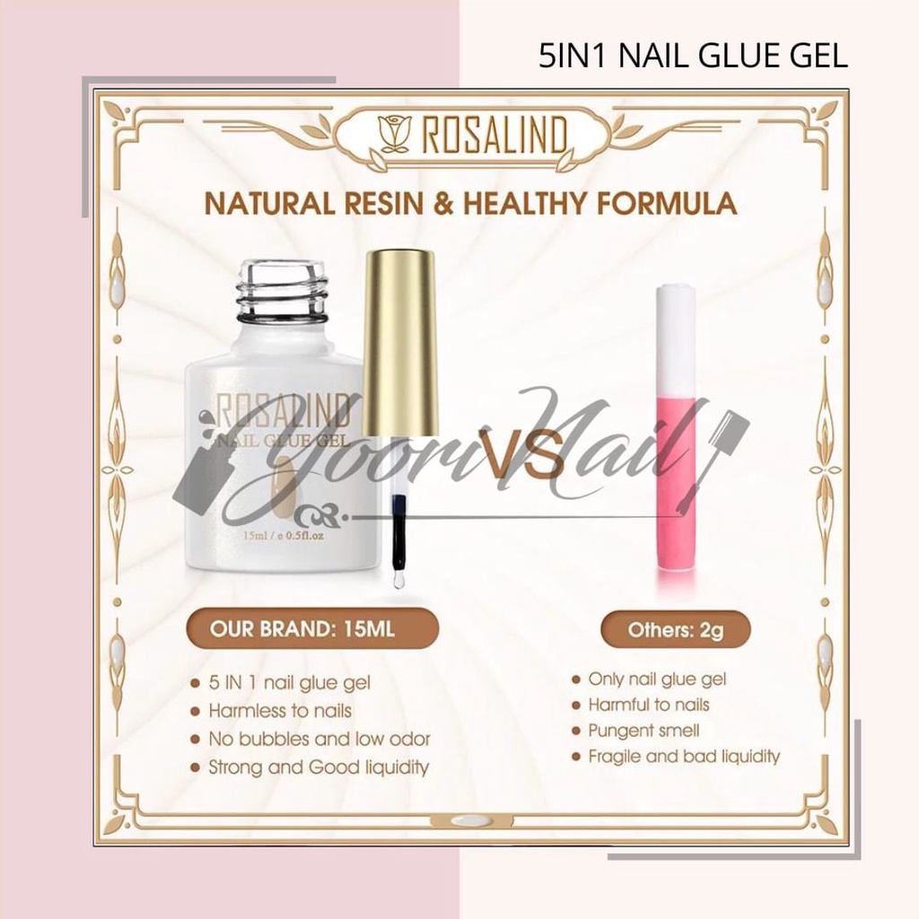 5in1 nail glue gel nail strengthener brush cleaner blooming gel base coat