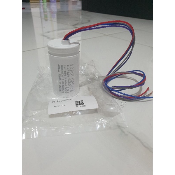 Capacitor / kapasitor mesin cuci SHARP 6-10 Kg ORIGINAL 11+3 uf
