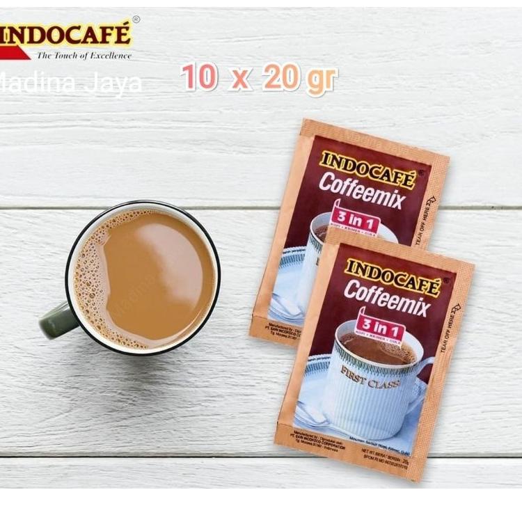 

Best--INDOCAFE COFFEEMIX 10x20g per renceng kopi+krimer+gula