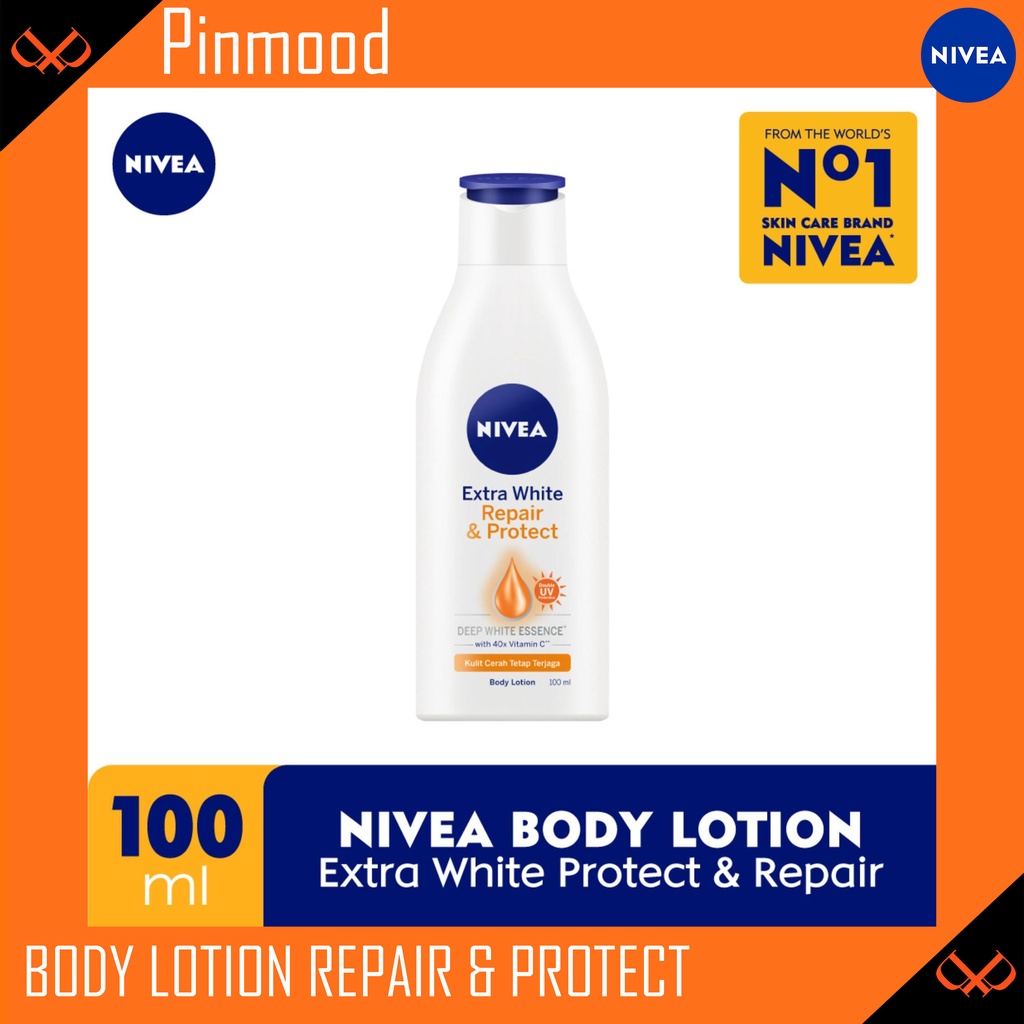 NIVEA EXTRA WHITE REPAIR &amp; PROTECT LOTION [ 100 ML ] SPF15 BODY LOTION - PERAWATAN TUBUH MENCERAHKAN MENGANDUNG SPF