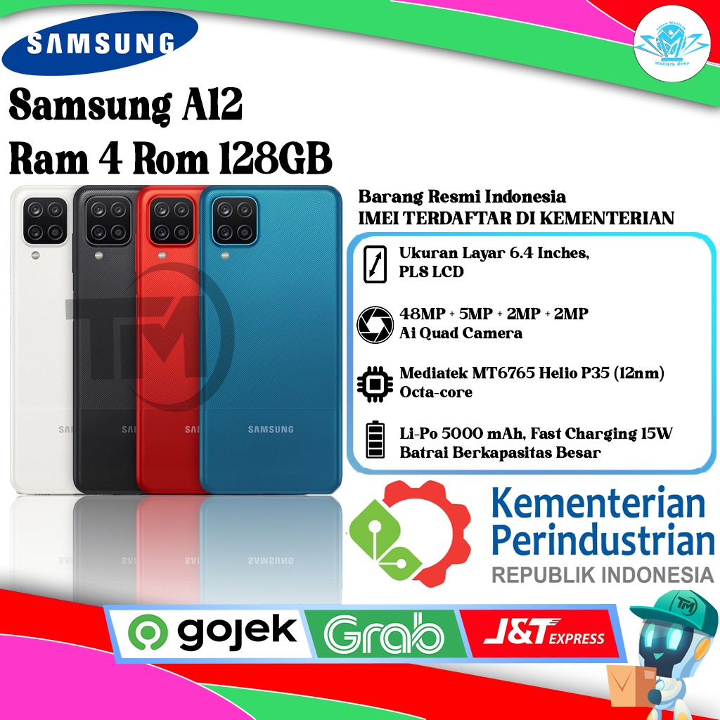 Samsung A12 Ram 4 Rom 128GB