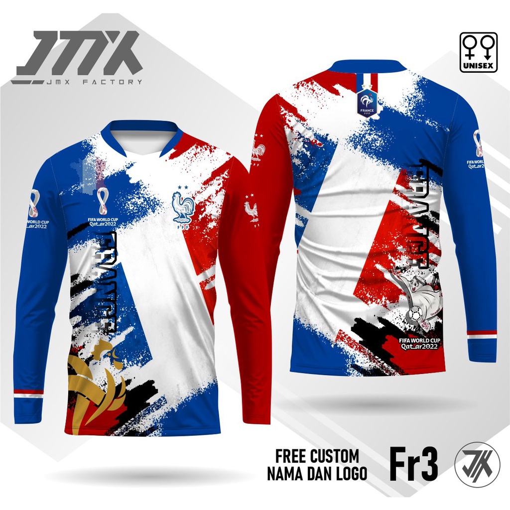 kaos jersey prancis piala dunia qatar 2022 kaos prancis piala dunia lengan panjang