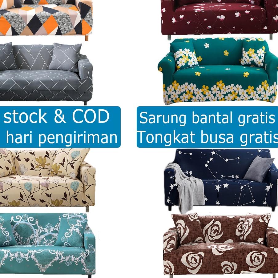 Langsung Atc [COD&Gratis Ongkir]Sarung Sofa Cover Sofa  1/2/3/4 Seater Elastic bantal sofa Cushion P