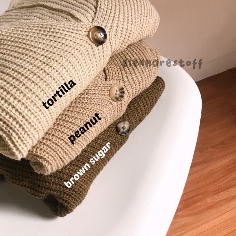 LUNA CARDIGAN RAJUT KNIT SEMI CROP PREMIUM {ATG.18Oc22ι}