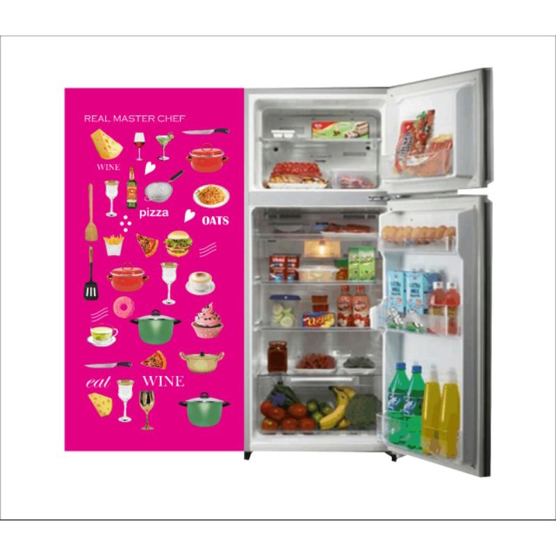 stiker kulkas satu pintu dan stiker kompor gas 2 tungku