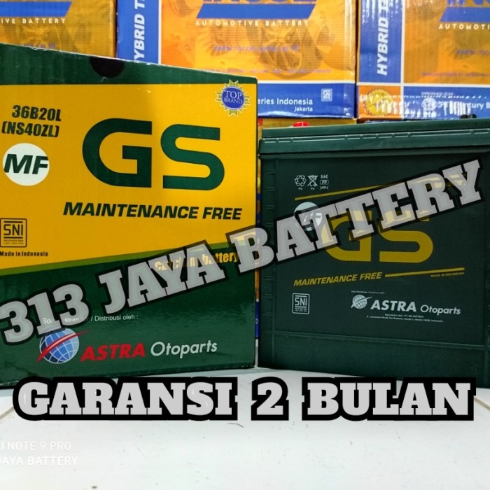 {BEKAS} Aki kering GS Astra Ns40zl Honda Jazz Brio Freed BRVCity Mobilio Limited