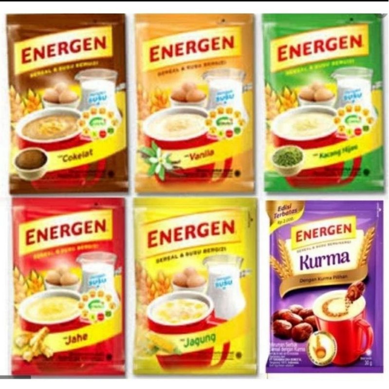 

ENERGEN RENCENG GROSIR MURAH / ENERGEN ALL VARIANT / ENERGEN VANILA / ENERGEN COKLAT / ENERGEN JAHE / ENERGEN JAGUNG / ENERGEN RENTENG ISI 10