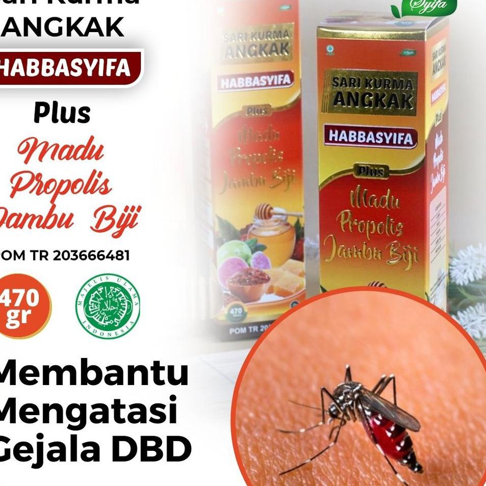 

Bisa COD Sari Kurma Madu Angkak Plus Jambu Biji Habbasyifa Syifa 470 ml 