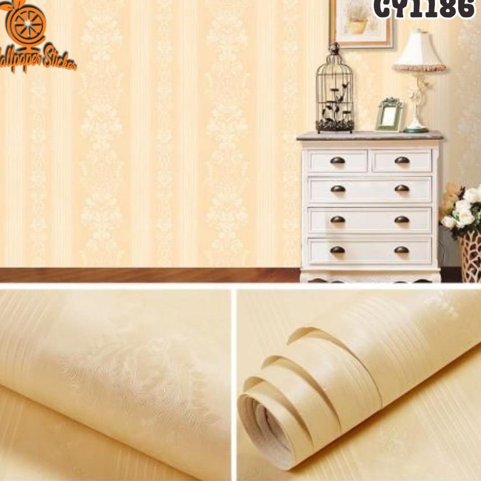 Wallpaper Dinding Motif GoldWallpaper Kamar Premium Sticker Dinding CY1186 HOME WALLPAPER ▫ SM.18Oc2