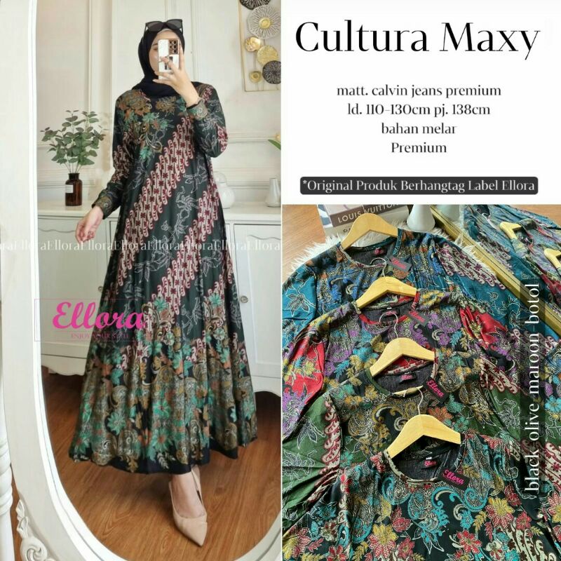 CULTURA,AIKO Maxi Dress Bahan calvin Jeans