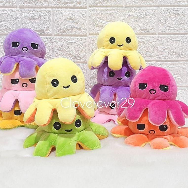 (PROMO SCS54) Boneka Octopus Reversible/Gurita Bisa Bolak Balik 20cm 30cm 40cm ✸
