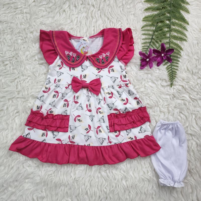 Baju bayi perempuan dress pita pita