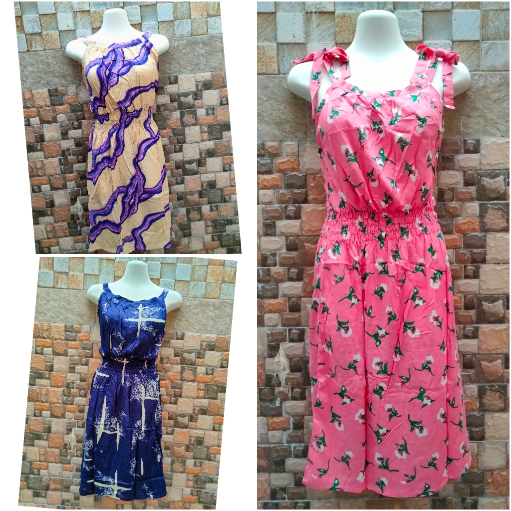 Dress ashanty pendek bali murah, daster ashanty bali, ashanti, flowly midi dress, daster bali kerut 