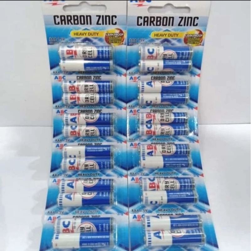 Baterai ABC BIRU Size AAA 1.5V / Battery A3 Batere Carbon Zinc