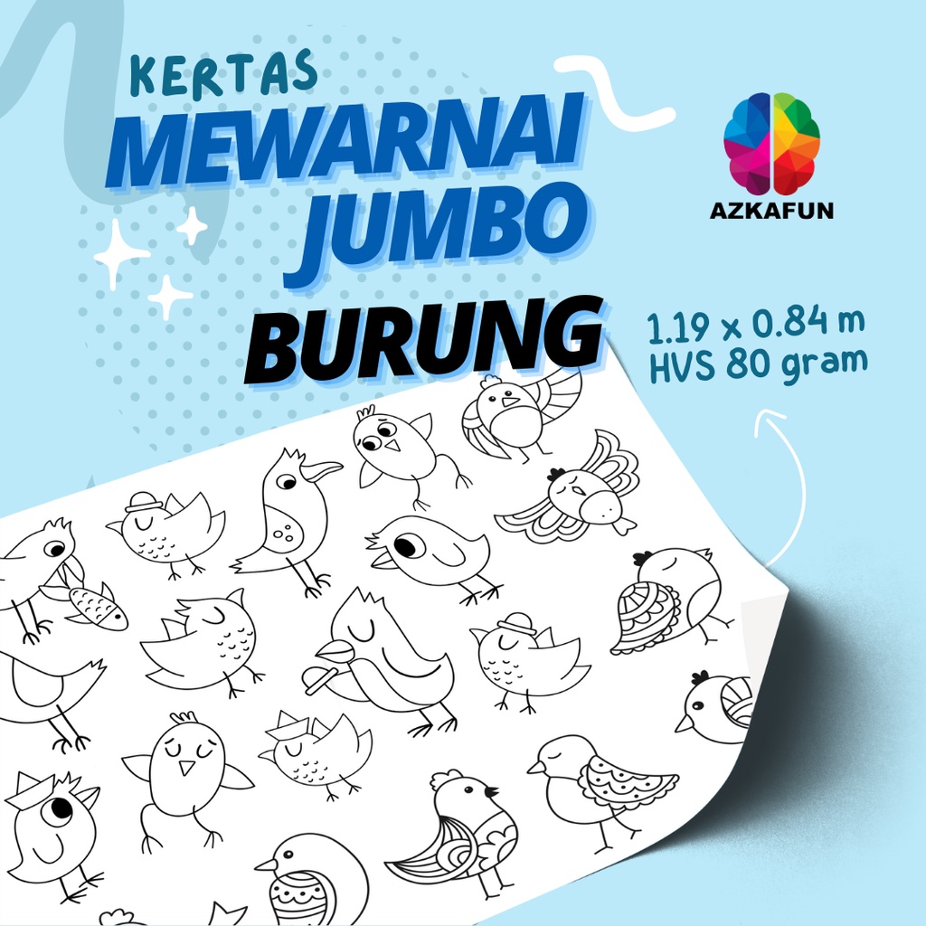 

Kertas Mewarnai Jumbo BURUNG - kertas mewarnai besar