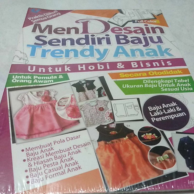 buku mendesain sendiri baju trendy anak