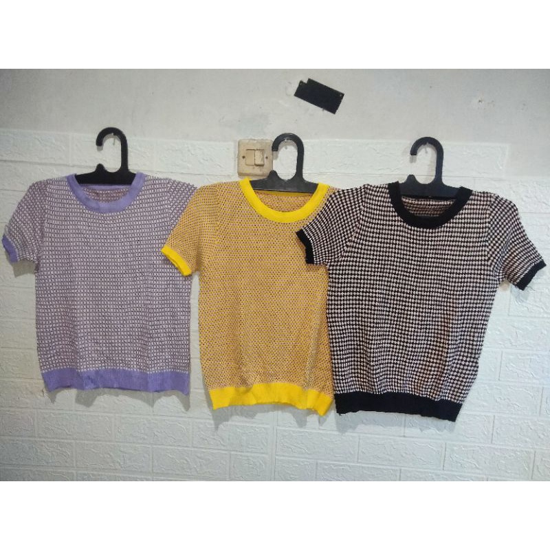 blouse ZARA KW / atasan rajut crop import bangkok