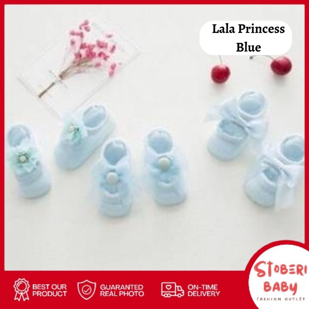 PUNCAK 3.3 stoberi baby - Kaos kaki bayi perempuan kualitas premium motif 3 jenis (0-1th) / LALA PRINCESS