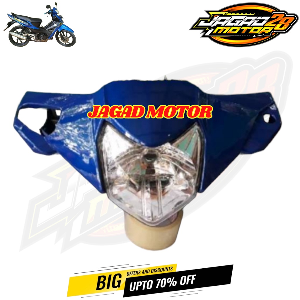 Batok Kepala Depan Revo Lama Revo Lancip Biru Set Reflektor Lampu Depan / Batok Depan Belakang Revo Lama Revo Lancip Biru Plus Reflektor Lampu Depan / Batok Depan Belakang Revo Lama Revo Lancip Biru Dan Lampu Depan