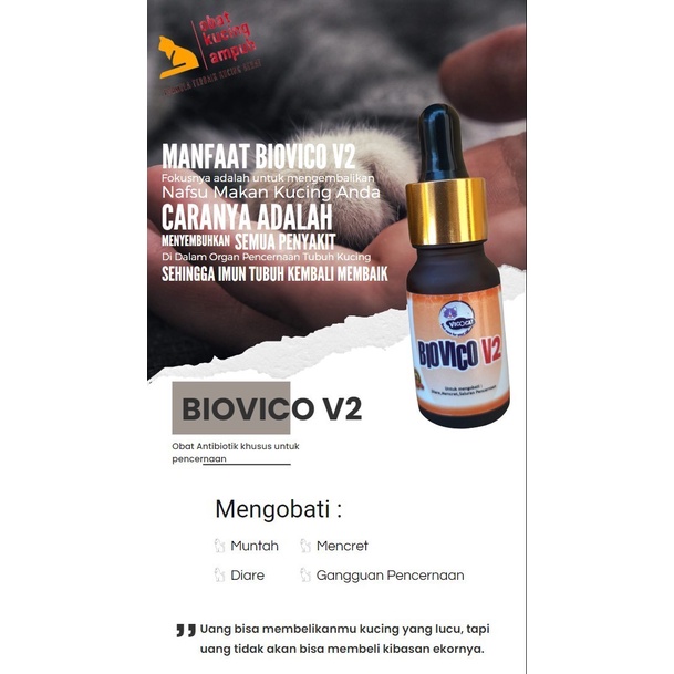 OBAT KUCING AMPUH PUP BERDARAH KUCING VICOCAT BIOVICO V2