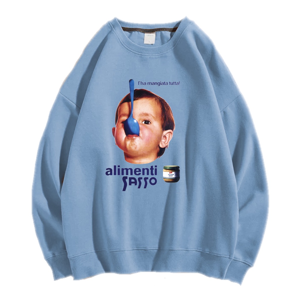 ALIMENTI SWEATER CREWNECK PRIA WANITA Size M-XXL GAWA