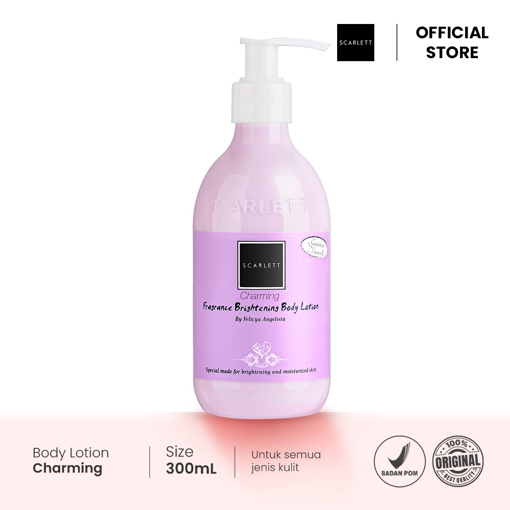 ORIGINAL Scarlett Whitening Body Lotion Charming GIRLSNEED77 MEDAN BEAUTY Cosmetics SKIN CARE Kosmetik Kecantikan