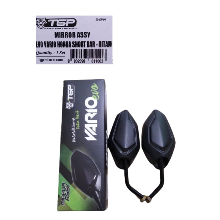 Spion Motor Vario 125 / 150 / Beat FI Honda TGP Aksesoris Variasi EVO - honda, TANGKAI PENDEK BAYAR DI TEMPAT