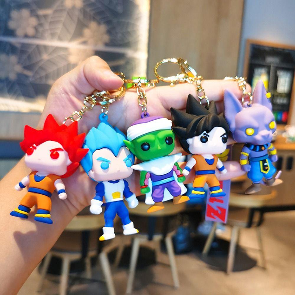 [Elegan] Dragon Ball Keychain Gantungan Kunci Untuk Perempuan Hadiah Lucu Anime Action Figure Gantungan Kunci Mobil Kartun Kunci Gesper Son Goku Key Lanyard