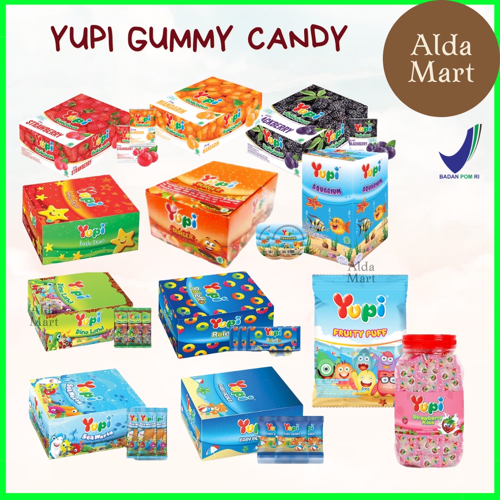 Yupi Permen Gummy Kenyal Aneka Bentuk BEST SELLER