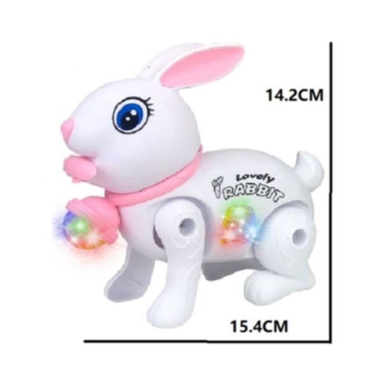 Mainan Anak ROBOT RABBIT B/O Mainan Kelinci Loncat Lampu Dan Musik