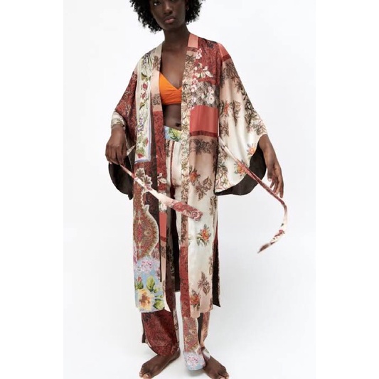 Zara Patchwork Printed Kimono