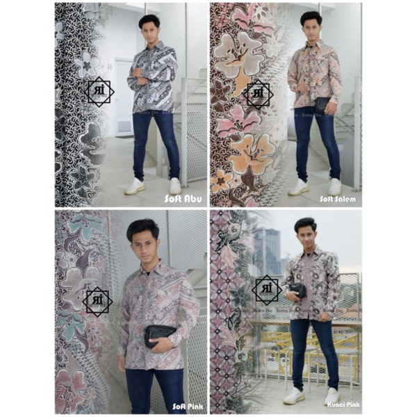 kemaja batik tangan panjang - baju kemeja -  pakaian pria - set batik couple kekinian - batik modern