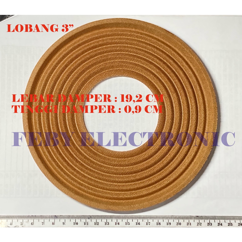 DAMPER SPEAKER 15-18 INCH LOBANG 3 IN LEBAR 19,2 CM DEMPER MEMBRAN SPEAKER