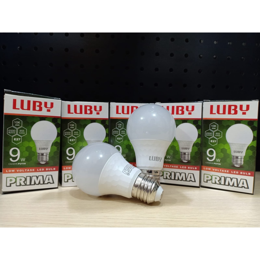 Lampu Led LUBY PRIMA 9W Bohlam Led Bulb Cahaya Putih 9 Watt