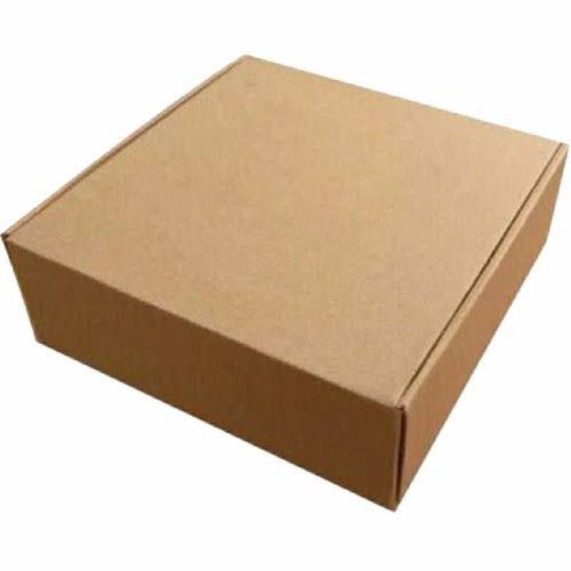 

25x25x8 cm earlock sidelock box pizza diecut karton kardus dus packaging Bahan eflute kmk125 corrugated kraft