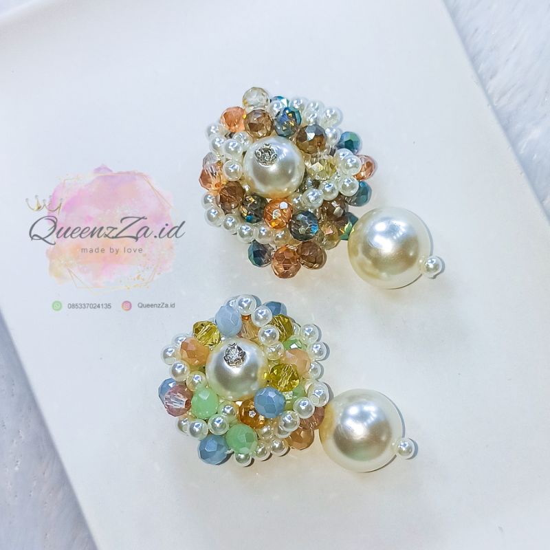 Brooch Handmade Crystal Czech
