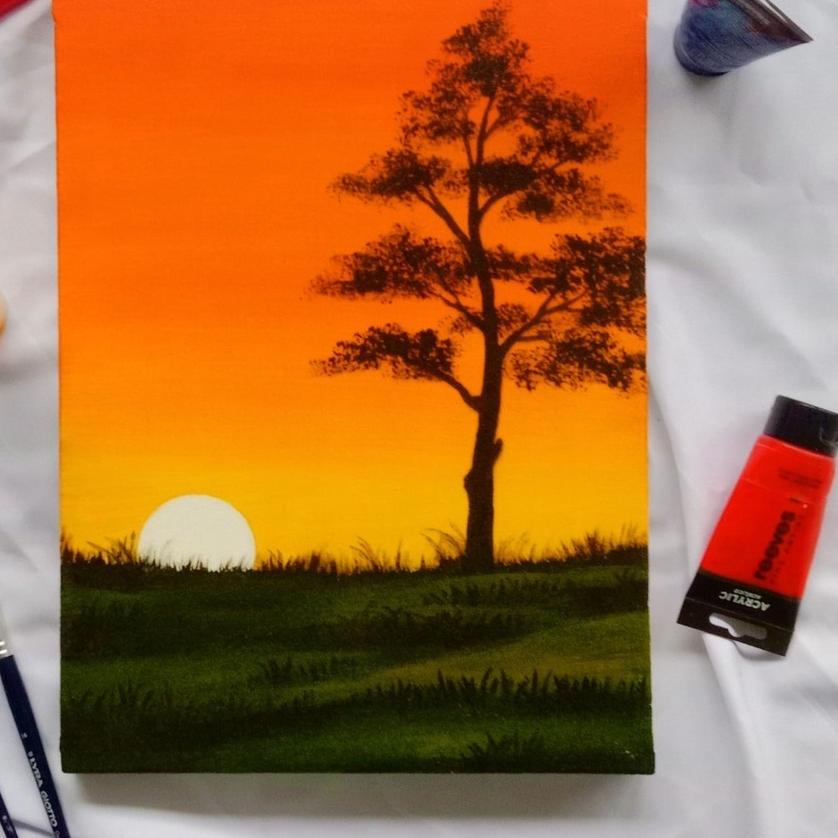 Viral Lukisan Kanvas Canvas Dekorasi Hiasan Pajangan Dinding Aesthetic Minimalis Modern Motif Pemand