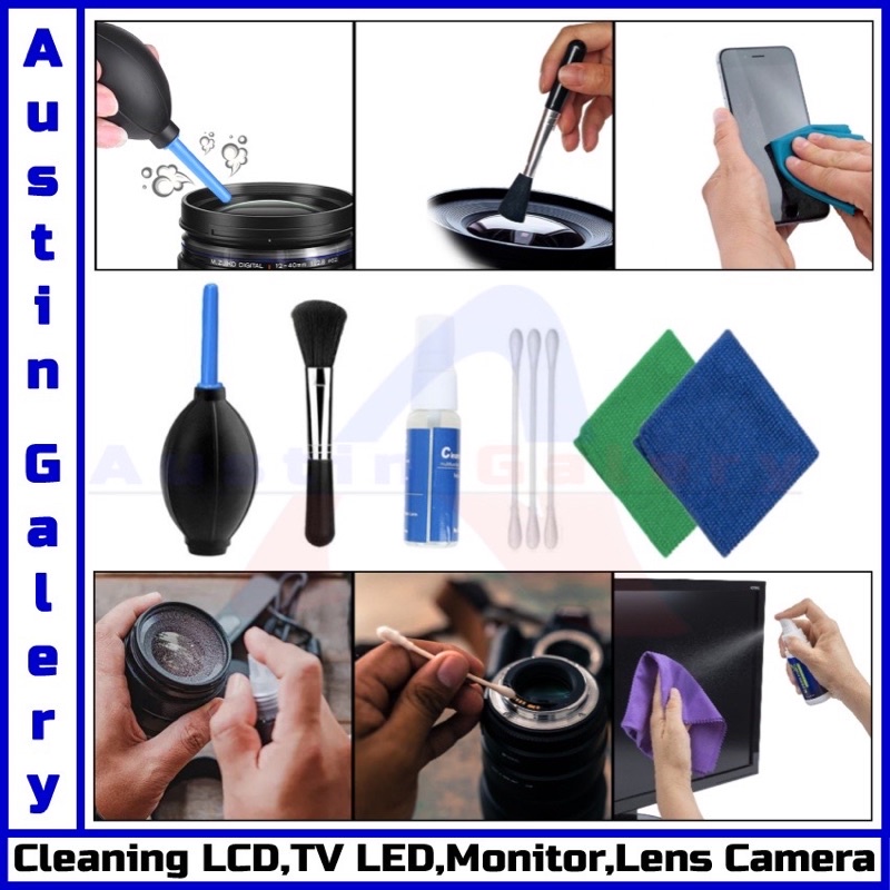 Super Cleaning Set Kit (6 in 1) Pembersih Lensa Kamera LCD Laptop Handphone Cleaning Set Kit Komputer Cleaning Kit 6IN1 / Cleaning Set Pembersih Komputer CPU  pembersih lensa kamera Mirrorless Slr Fujifilm Canon Nikon Sony