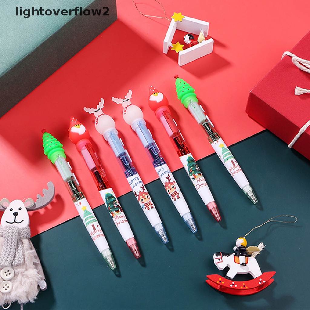 (lightoverflow2) Pulpen Dengan Lampu Motif Natal Untuk Anak-Anak